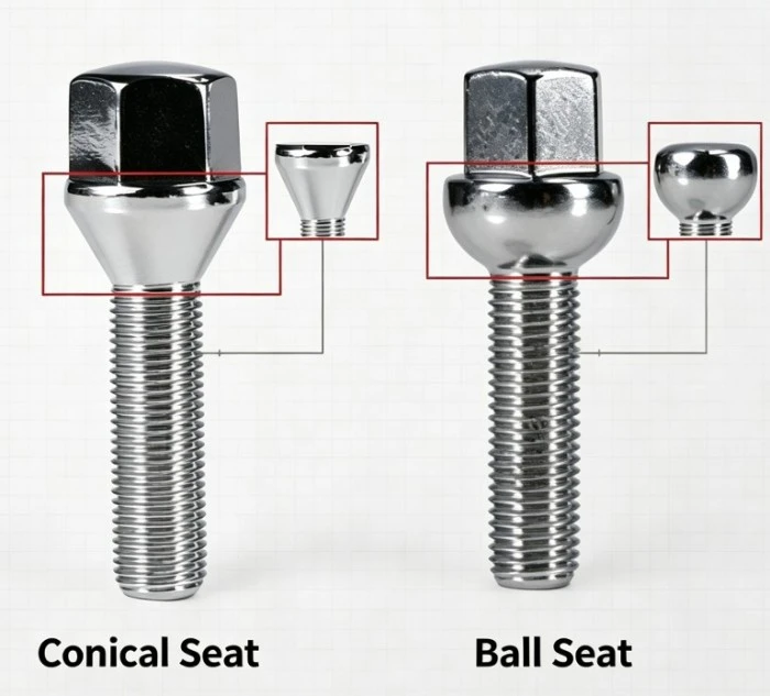 Ball Seat Wheel Lug Bolts vs Conical Seat Wheel Lug Bolts